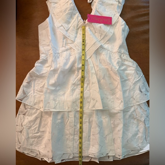 Lilly Pulitzer Ritamarie White Ruffle Tiered Mini Dress - Size 14 - MSRP$278 NWT - Picture 4 of 7